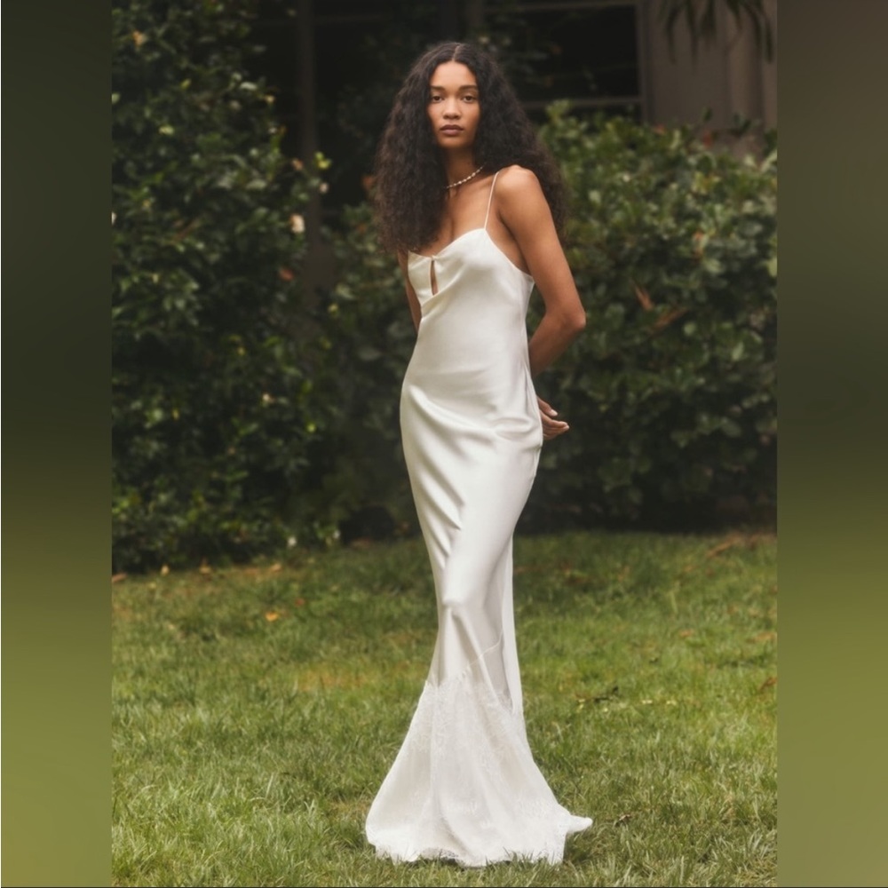 Reformation Ivory Satin Wedding Gown